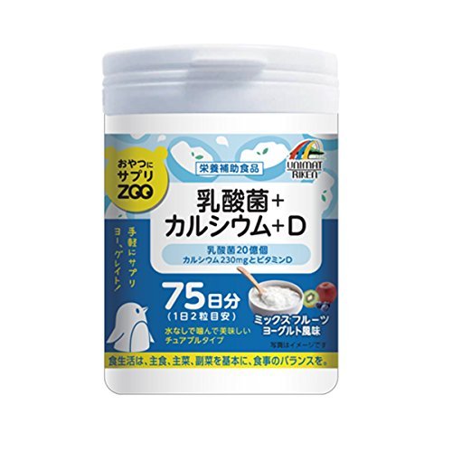 おやつにサプリZOO 乳酸菌+カルシウム+D150ｇ(1ｇ×150粒)×１０