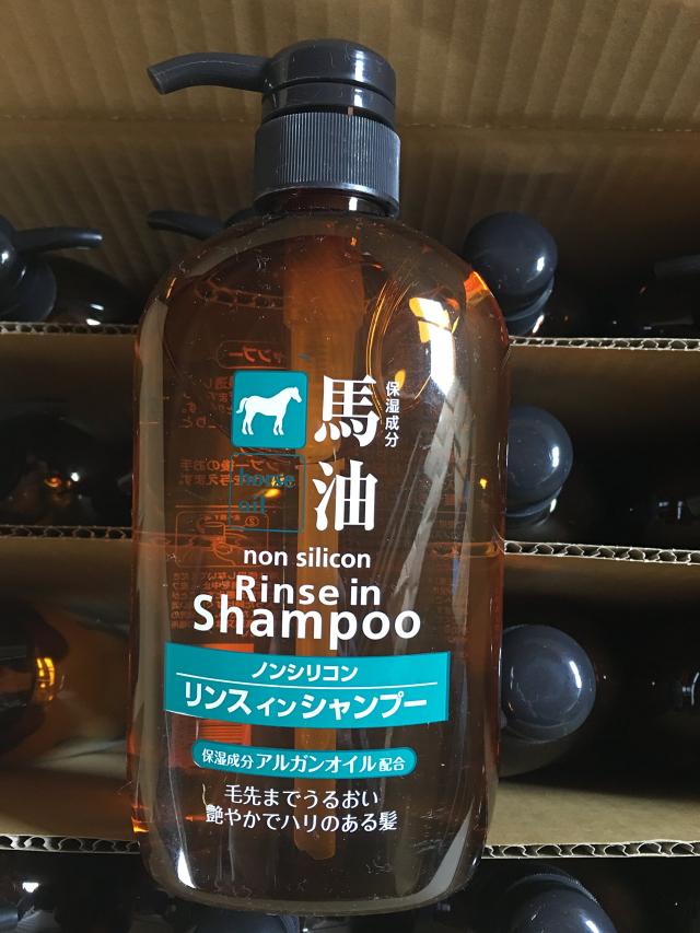 熊野油脂 馬油リンスインシャンプー 600ml×16本セット