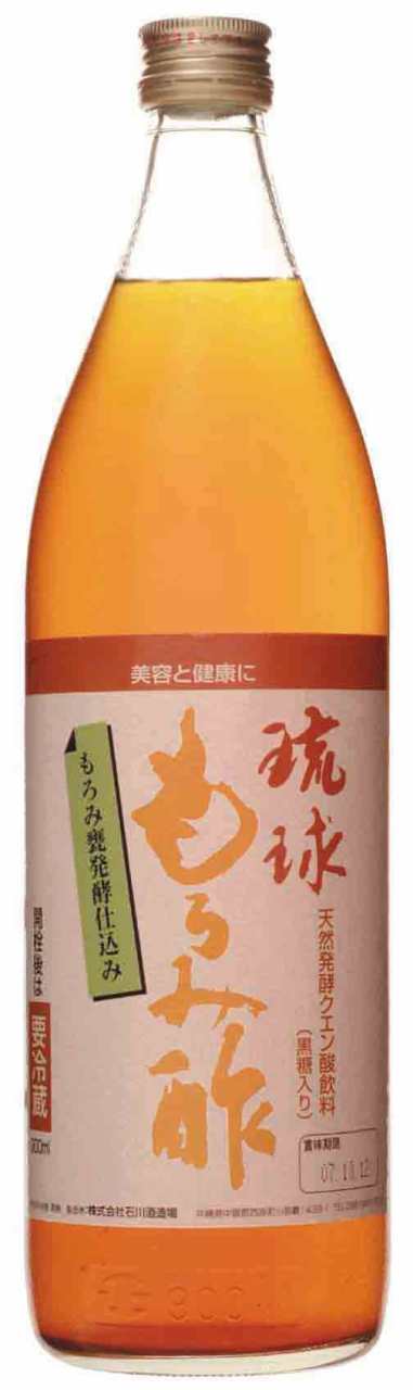 琉球 もろみ酢 黒糖入り 900ml×4本 石川酒造場 黒麹菌が産出する天然クエン酸にミネラル豊富な沖縄産黒糖を加えた健康飲料 酸味が弱く、