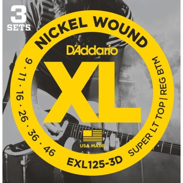 ダダリオ DAddario EXL125-3D エレキギター弦/3セットパック×2SET