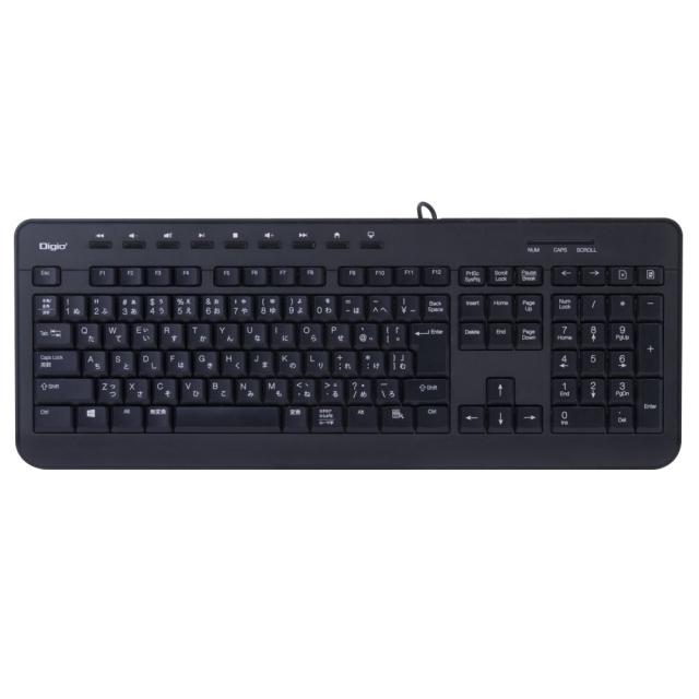 Digio2 USB スタンダードメディアキーボード ブラック 48132 4,992円