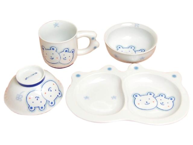 【有田焼/子ども食器】すくすくベアー 基本4点セット (※ギフトボックス入り)の通販は
