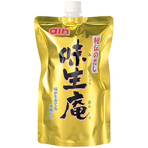 無添加★秘伝のだし 味生庵 1kg×4袋セット （希釈 濃縮タイプ）液体 ［業務用］ 国産の高品質な節と昆布を使用！香り高いだしに仕上がりました【化学