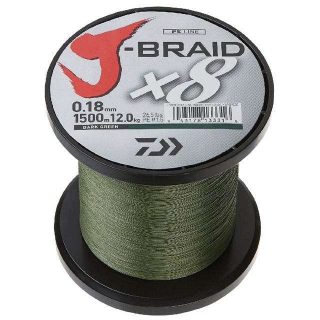 ライン (18kg Dark Green) - DAIWA J-BRAID 4X - 300YD