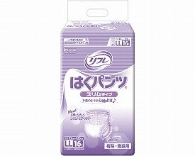 業務用 リフレ はくパンツ スリムタイプ LLサイズ １ケース（16枚×6袋） 16591 (リブドゥコーポレーション) (紙オムツ(パンツタイプ))