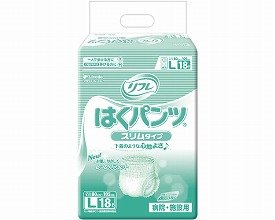 業務用 リフレ はくパンツ スリムタイプ Lサイズ １ケース（18枚×6袋） 16980 (リブドゥコーポレーション) (紙オムツ(パンツタイプ))
