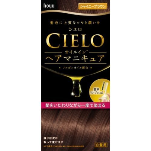 シエロ　オイルインヘアマニキュア　シャイニーブラウン × 3個セットの通販は