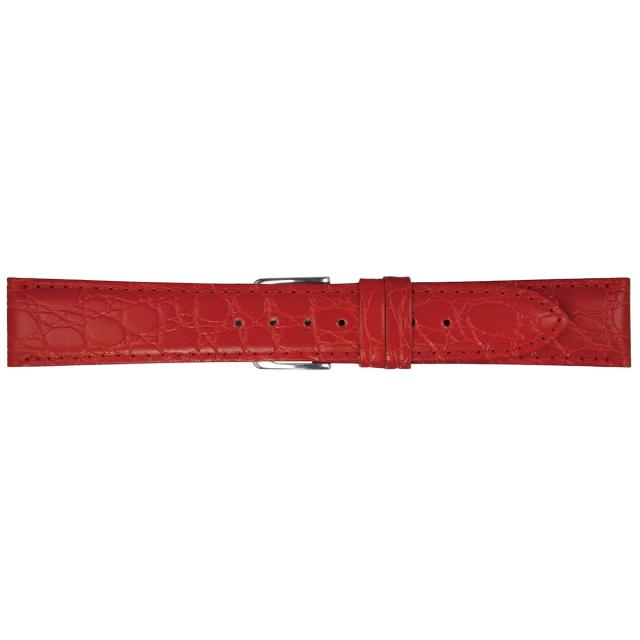 ミモザ時計バンド PRA型押ワニ 16mm レッドの通販は 5,165円