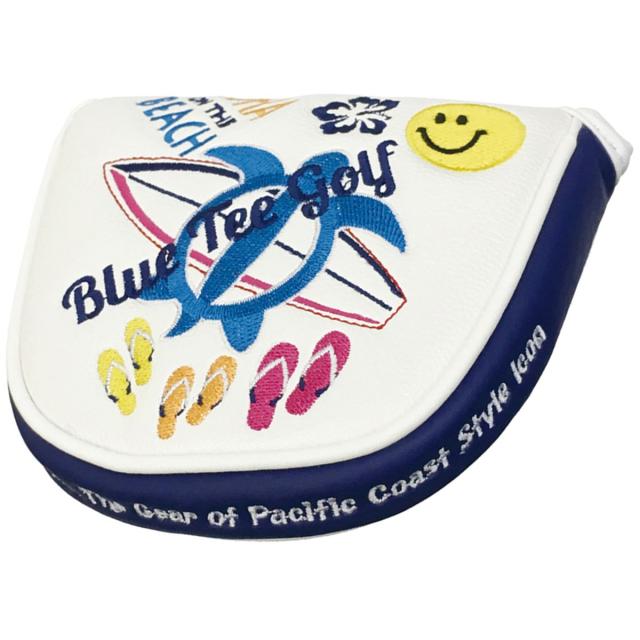 ブルーティーゴルフ BLUE TEE GOLF ヘッドカバー ALOHA ON THE BEACH パターカバー ホワイト