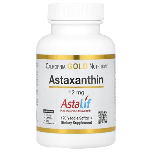 California Gold Nutrition アスタキサンチン、Astalif（アスタリフ）純アイスランド産、12mg、植物性ソフトジェル120の通販は