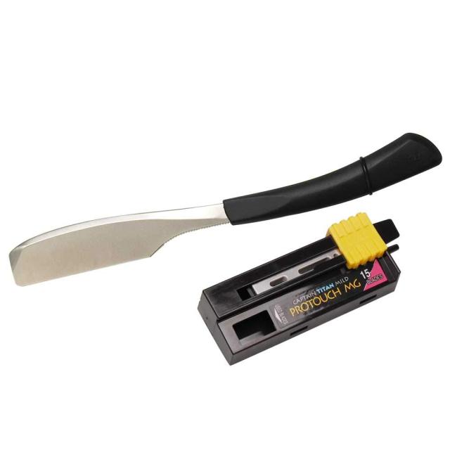 【セット】カイ キャプテンホルダー スタンダード Ｊタイプ（日本剃刀タイプ）+プロタッチメタルガード15枚入りの通販は 9,159円