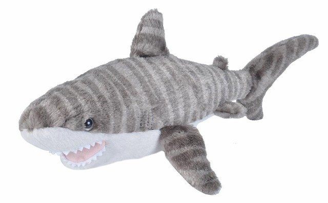 ワイルドリパブリック タイガーシャーク ぬいぐるみ リアル 海の生き物 イタチザメ サメ 13  W19×Ｄ42×Ｈ13cm 22464の通販は