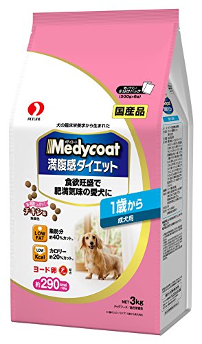 メディコート 満腹感ダイエット 1歳から 成犬用 3kg(500g×6)