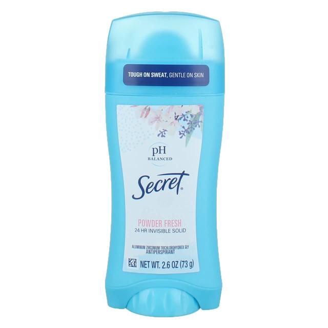 Secret 制汗/デオドラント、目に見えないソリッド、パウダーフレッシュ、2.6オンス（6パック）の通販は 6,751円