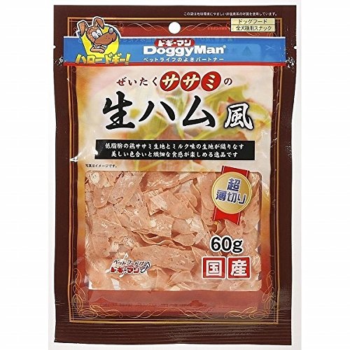 （まとめ買い）ドギーマン 超薄切り ぜいたくササミの生ハム風 60g 【×18】