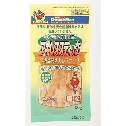 （まとめ買い）ドギーマン 無添加良品 アキレス スティック 20g 【×15】
