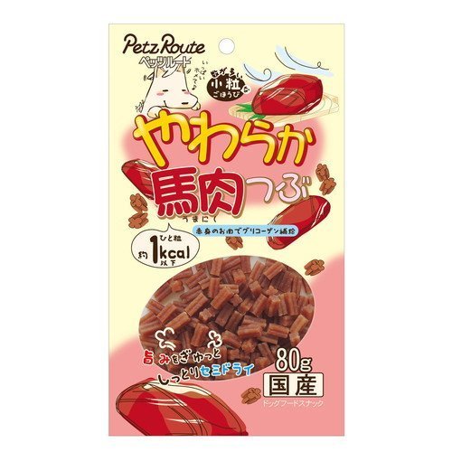 （まとめ買い）ペッツルート やわらか馬肉つぶ 80g 【×15】