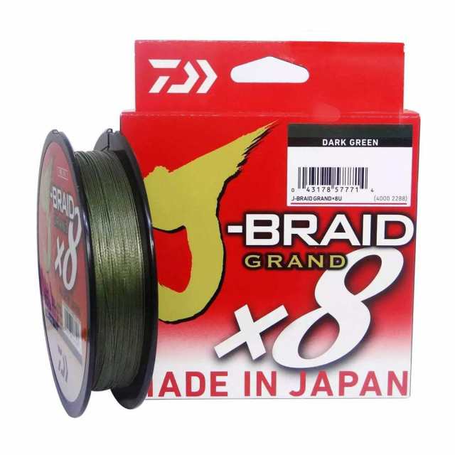 (65 Pound 300 Yards) - Daiwa J-Braid Grand x8 Dark Green Braided Lineの通販は