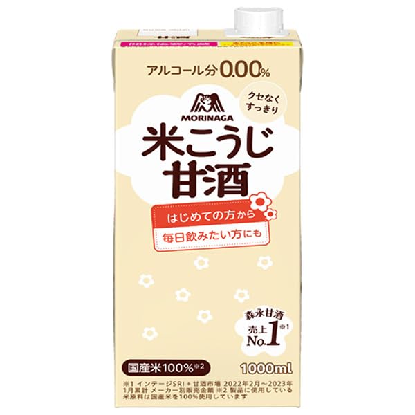森永製菓 森永のやさしい米麹甘酒 1000ml紙パック×6本入×(2ケース)