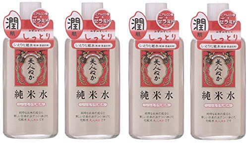 【まとめ買い】美人ぬか 純米水 しっとり化粧水 130mL×4個