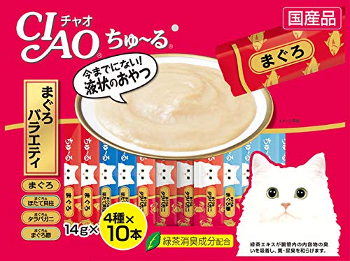 （まとめ買い）いなばペットフード CIAO ちゅ〜る まぐろバラエティ 14g×40本入り SC-131 猫用 【×3】