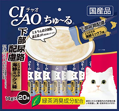 （まとめ買い）いなばペットフード CIAO ちゅ〜る 下部尿路配慮 とりささみ 海鮮ミックス味 14g×20本入り SC-198 猫用 【×4】 8,113円