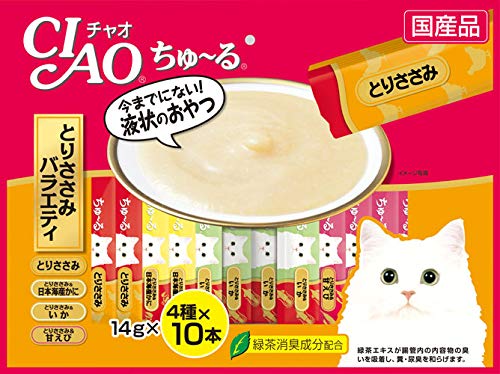 （まとめ買い）いなばペットフード CIAO ちゅ〜る とりささみバラエティ 14g×40本入り SC-133 猫用 【×3】