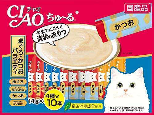 （まとめ買い）いなばペットフード CIAO ちゅ〜る まぐろ・かつおバラエティ 14g×40本入り SC-132 猫用 【×3】
