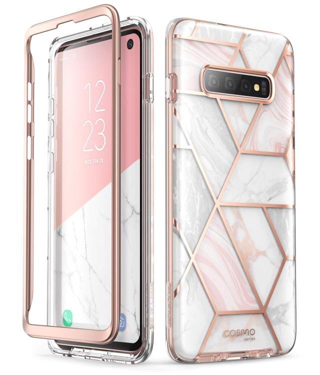 i-BLASON Galaxy S10 ケース 女性向け 両側フレーム おしゃれ 耐衝撃 綺麗 かわいい 2019 (docomo SC-03L/au