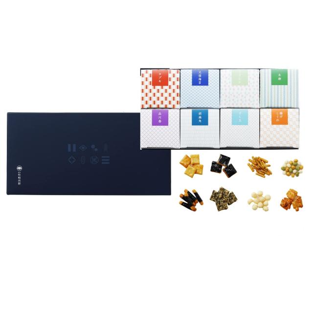 銀座松崎煎餅 江戸あられ 鳴神 8箱入り（あられ詰合せ）