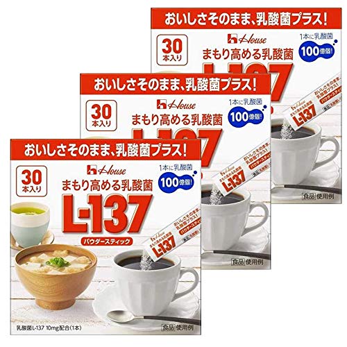 まもり高める乳酸菌L-137 パウダースティック 30本入り 39g箱 ×3箱セット (1本に乳酸菌100億個)