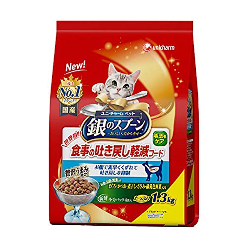 銀スプ贅沢うまみ吐き戻し軽減魚・肉１．３ｋｇ おまとめ6個セット ユニ・チャーム