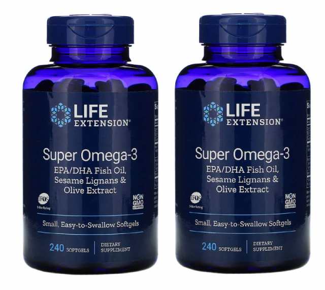 海外直送品Life Extension Super Omega-3 EPA DHA with Sesame Lignans & Olive Fruit