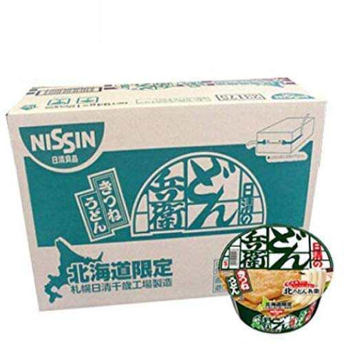 日清 カップ麺 蕎麦 北のどん兵衛 きつね うどん 即席カップめん NISSIN どん兵衛 きつねうどん 12食入 1ケース×2箱 北海道限定 カップ