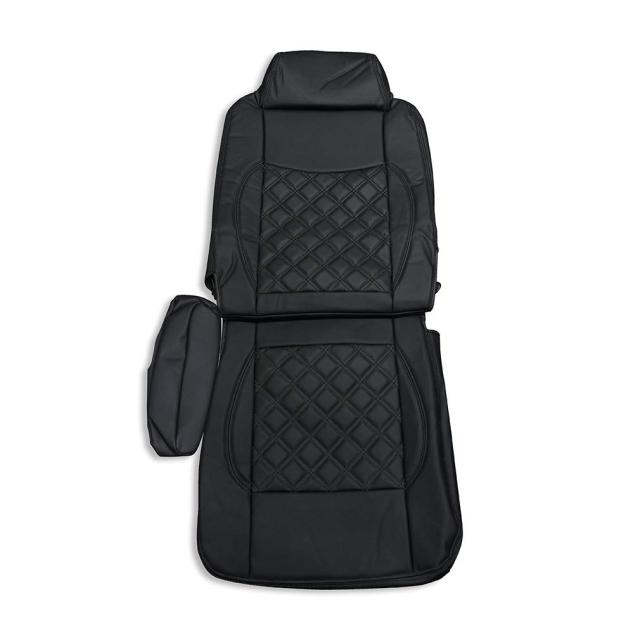 Car Dress-up シートカバー 日野 レンジャープロ 4トン 標準 艶無し 黒レザー 運転席 右側 トラックシートカバー ダイヤカット ブラッの通販は