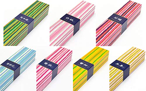 日本香堂 かゆらぎスティック お得な7個セット（金木犀・白桃・柘榴・茉莉花・薔薇・蜜柑・生姜）