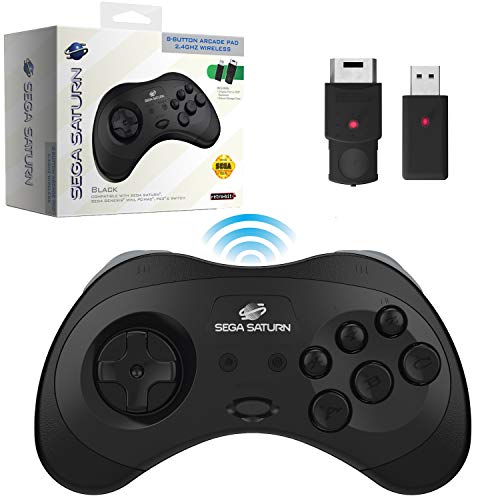 Retro-Bit 公式 Sega Saturn 2.4 GHz ワイヤレスコントローラー Sega Saturn/Sega Genesis Mini 9,706円