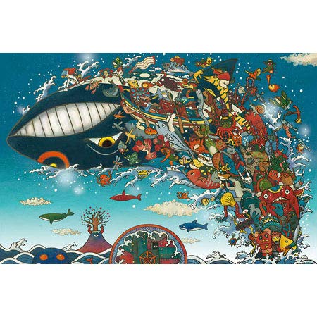 1000平和条約 謎合わせ むらたももこ 勇魚水浴び祭 (50x75糎)
