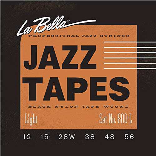 LA BELLA (ラベラ) エレキギター弦 800L Jazz Tapes Black Nylon Light 12-56