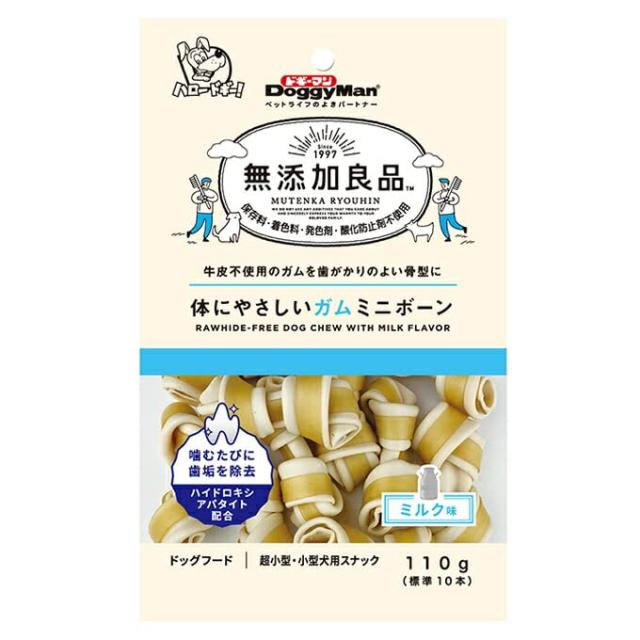 （まとめ買い）ドギーマン 無添加良品 体にやさしいガム ミニボーン 110g(標準10本) 【×16】