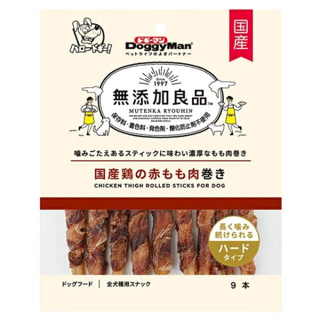 (まとめ買い)ドギーマン 無添加良品 国産鶏の赤もも肉巻き 9本 【×8】