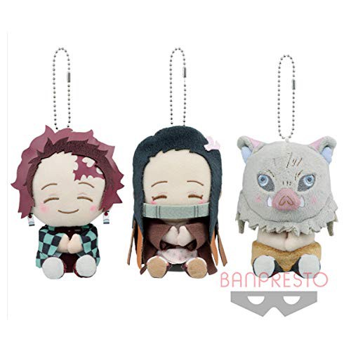 バンプレスト 鬼滅の刃 鬼滅の刃 ぽふっとぬいぐるみ〜其ノ壱〜 全３種セット 竈門炭治郎 竈門禰豆子 嘴平伊之助