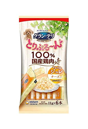 ユニチャーム グランデリ とりぷる〜ん やわらかジュレ チーズ入り (11g×6本)×48袋