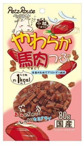 【18個セット】ペッツルート (Petz Route) やわらか馬肉つぶ 80g