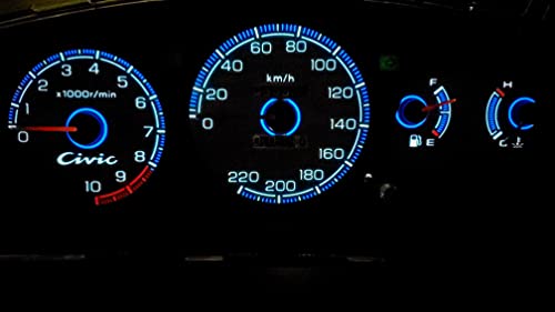 サボテンカーズ シビック EG6 10000rpm 220km フルスケール ELメーター ホワイト saboten_carsの通販は