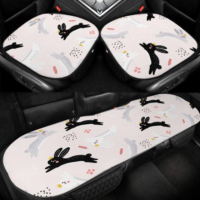 カーシートクッション 車の座布団 車用 シートカバーセット カーシートカバー シートクッション 前座席用2枚+後部座席用1枚 超通気性 運転 クッショの通販は 8,251円