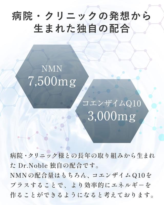 NMN サプリメント 7500mg コエンザイム 3000mg 日本製 30日 Dr.Noble_1