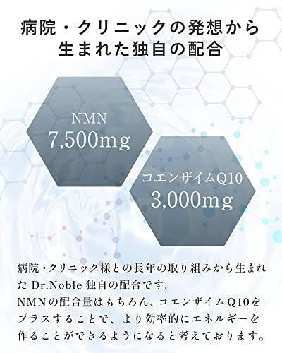 NMN サプリメント 7500mg コエンザイム 3000mg 日本製 30日 Dr.Noble_2