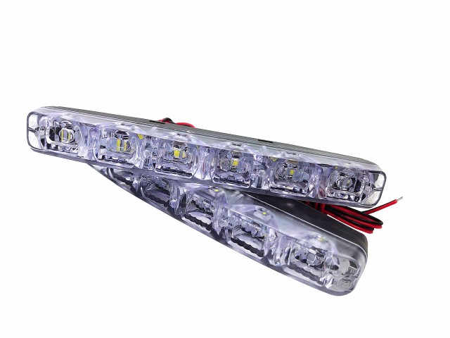 SakaSK デイライト LED DC 12v 汎用 防水 ホワイト 車検対応 2個セット 6000K 12発の通販は