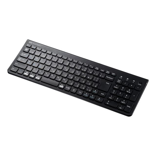 エスコ(Esco) 365x127x14mm ワイヤレスキーボード(超薄型/テンキー付 EA764AB-201